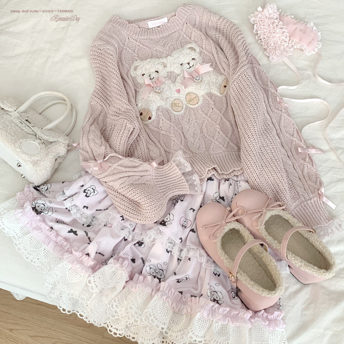 Vintage Teddy Knit Crewneck - bears, cardigan, knit, knitted, knitwear Kawaii Babe