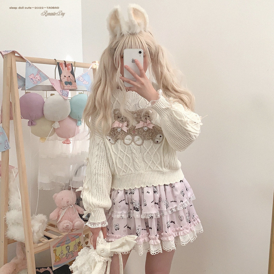 Vintage Teddy Knit Crewneck - bears, cardigan, knit, knitted, knitwear Kawaii Babe