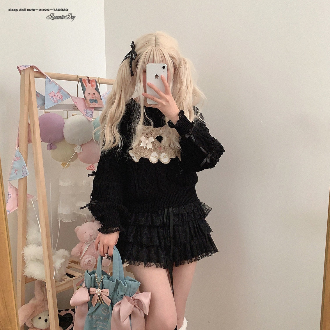 Vintage Teddy Knit Crewneck - bears, cardigan, knit, knitted, knitwear Kawaii Babe