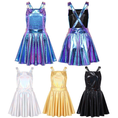 Vinyl princess jumpsuit - coveralls - dress - dresses - holographic - jumpers