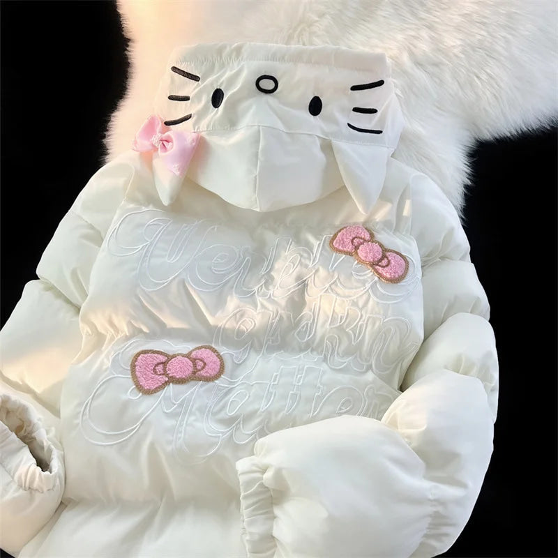 White kitty bomber jacket - coat - coats - hello kitty - jacket - jackets