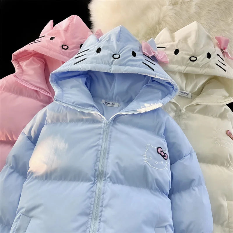 White kitty bomber jacket - coat - coats - hello kitty - jacket - jackets