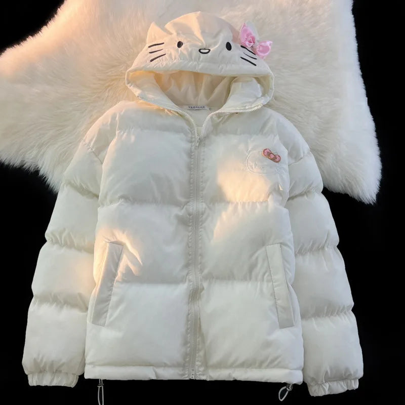White kitty bomber jacket - coat - coats - hello kitty - jacket - jackets