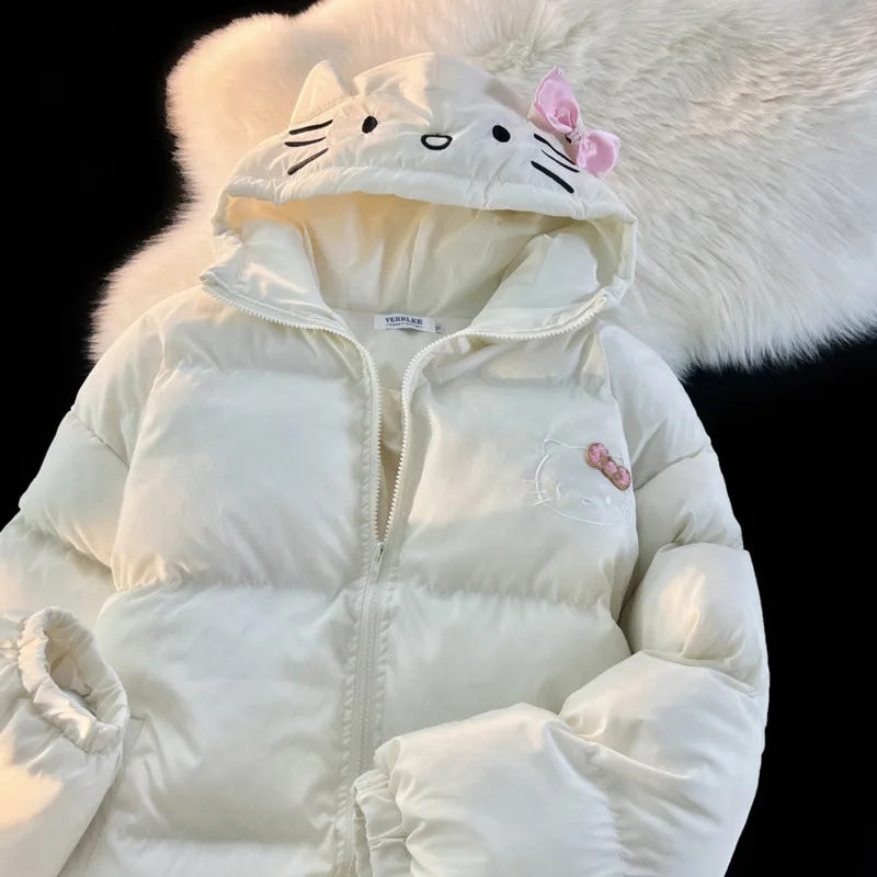 White kitty bomber jacket - coat - coats - hello kitty - jacket - jackets