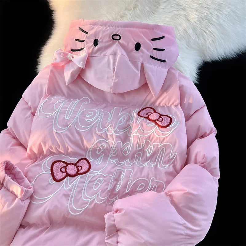 White kitty bomber jacket - coat - coats - hello kitty - jacket - jackets
