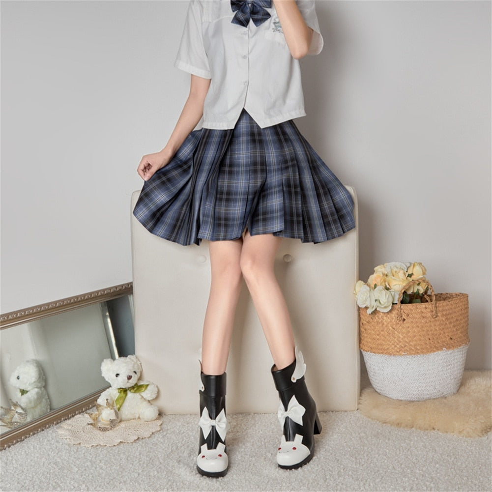 Winged Bunny Booties - anime, anke booties, ankle boots