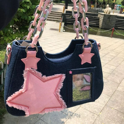 Y2K Denim Handbag - Lovesickdoe