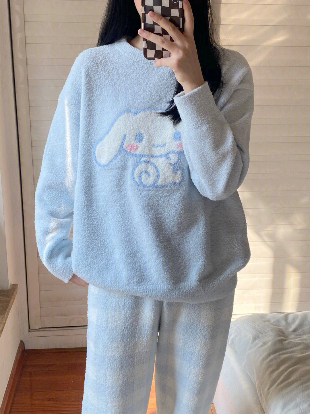 Pyjama pour chien bleu pastel Kawaii ON1093