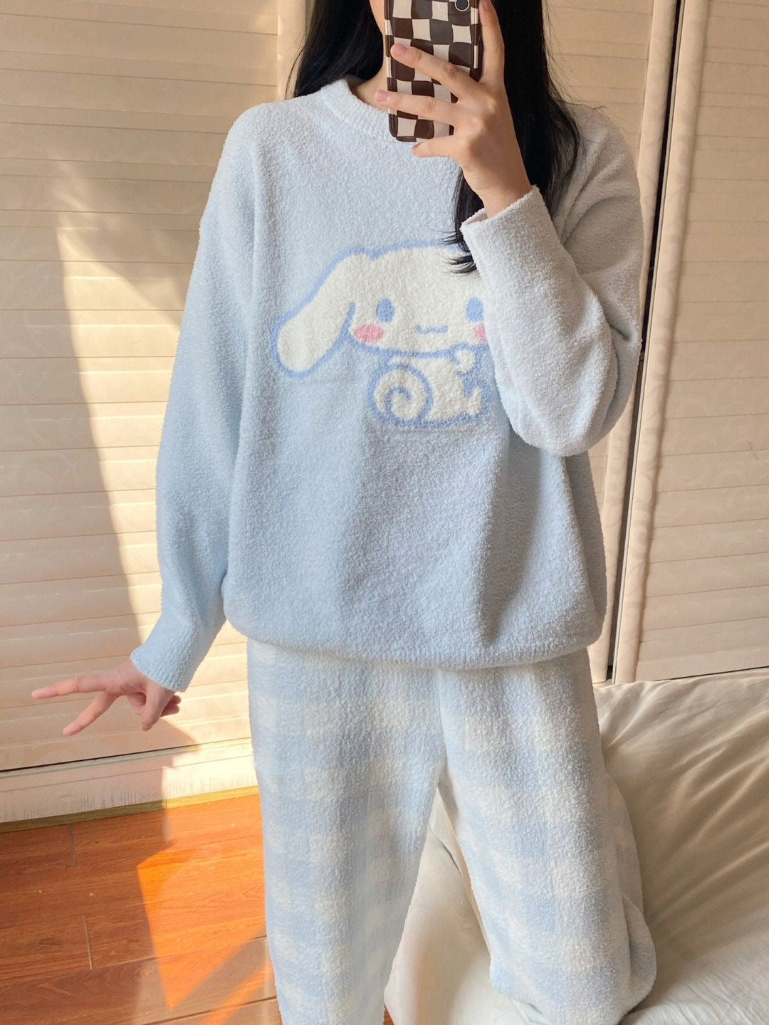 Pyjama pour chien bleu pastel Kawaii ON1093