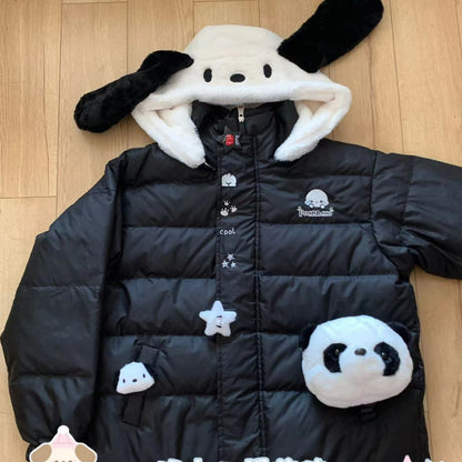 Two Sides Fluffy Pocha Puff Jacket KI360