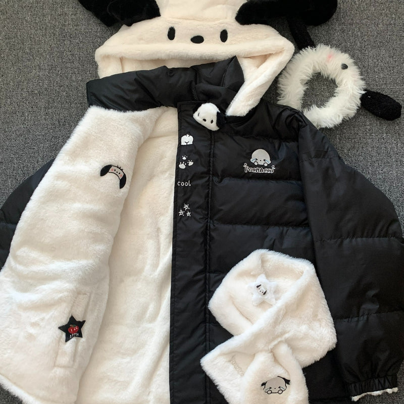 Two Sides Fluffy Pocha Puff Jacket KI360