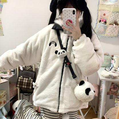 Two Sides Fluffy Pocha Puff Jacket KI360