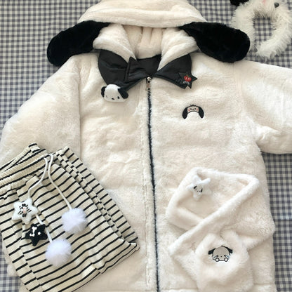 Two Sides Fluffy Pocha Puff Jacket KI360