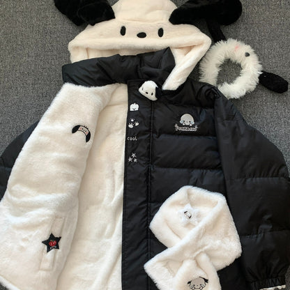 Two Sides Fluffy Pocha Puff Jacket KI360